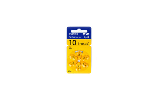 Maxell Hearing Aid Batteries 10 - PR 536