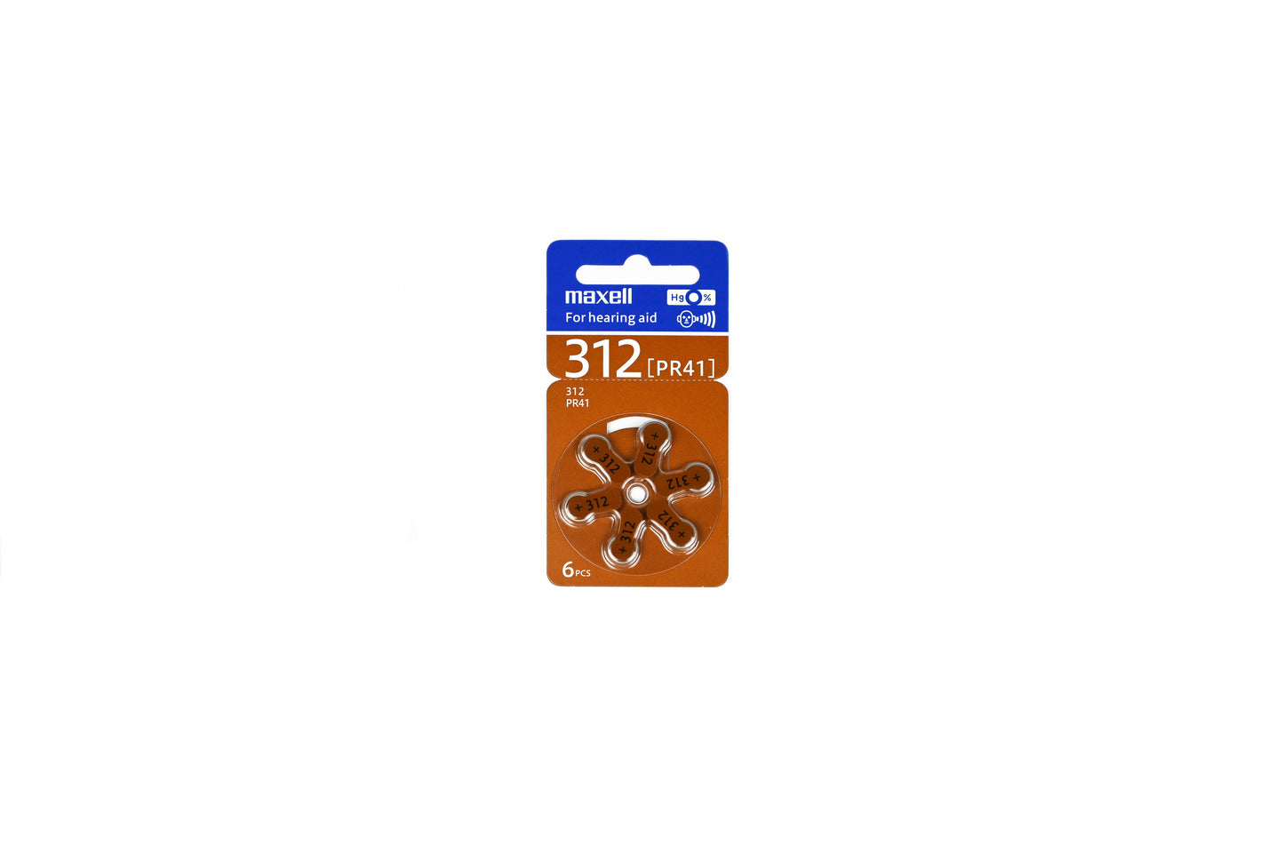 Maxell Hearing Aid Batteries 312 - PR 41